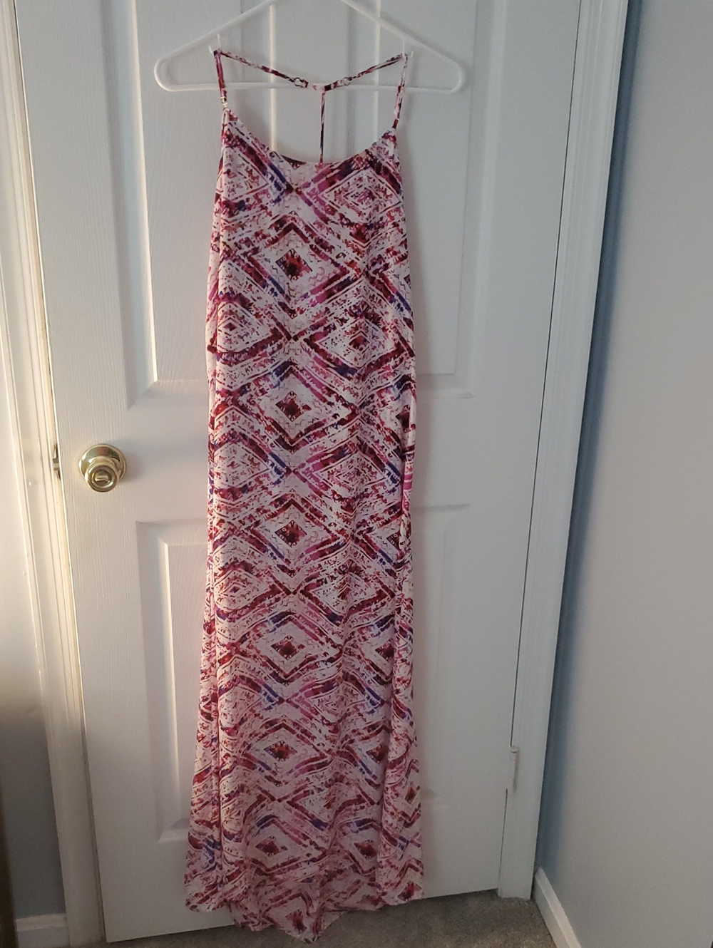 Show Me Your MuMu Pink Printed Strappy-Back Maxi Dress